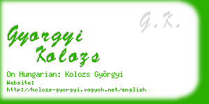 gyorgyi kolozs business card