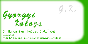 gyorgyi kolozs business card